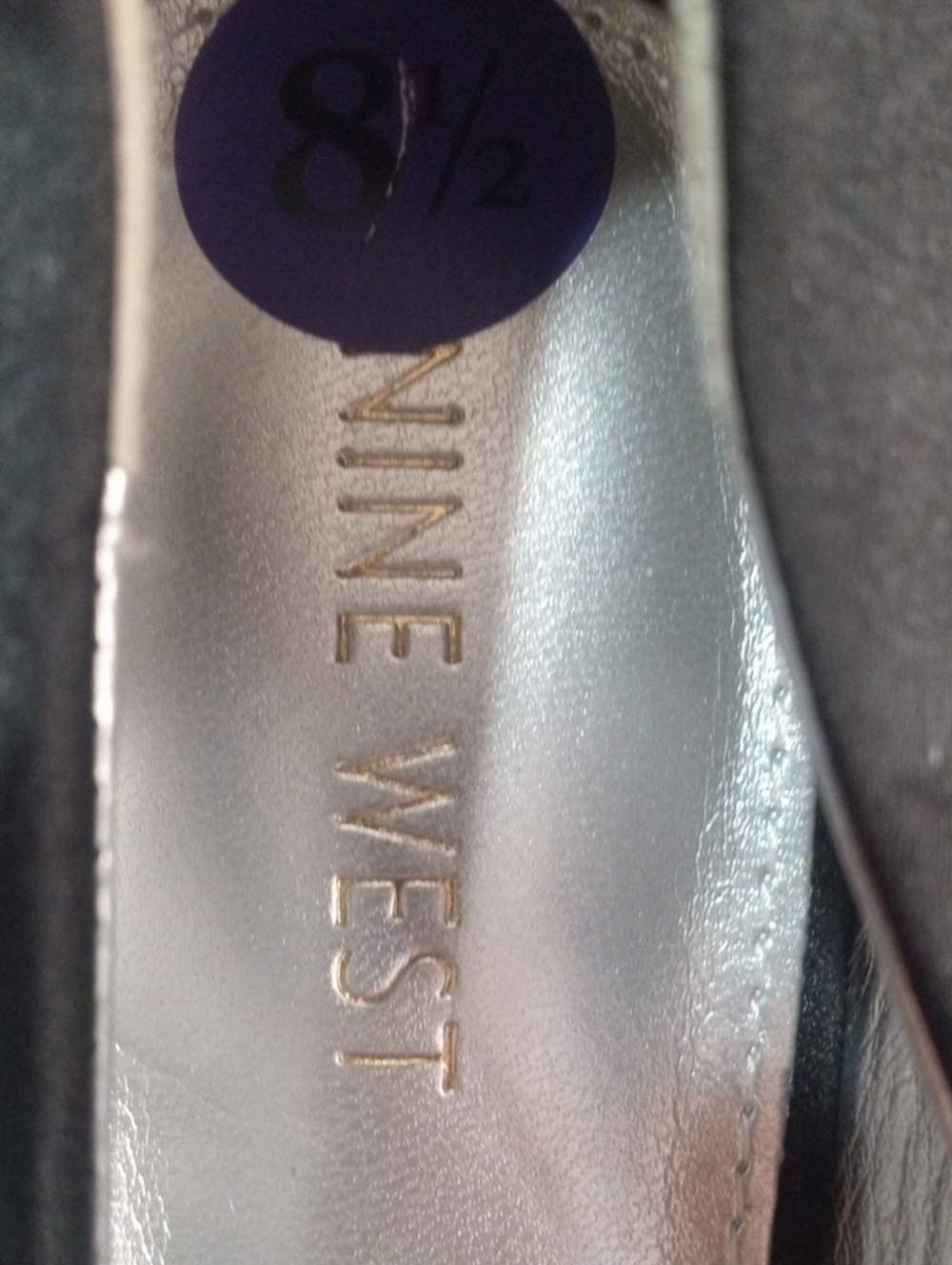 NINE WEST SATIN/RHINESTONE SHOES - Picture 5 of 10